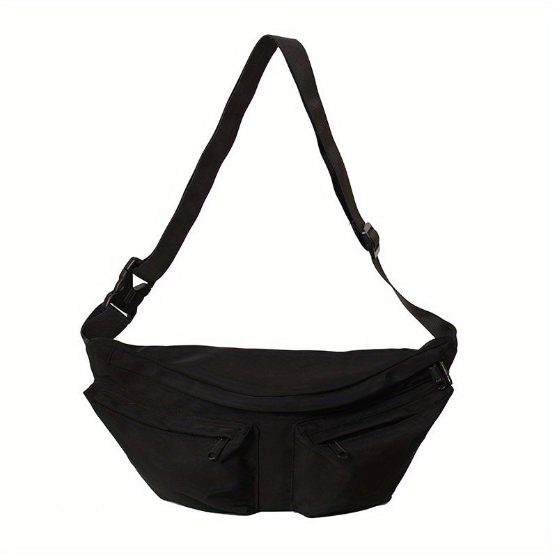 Trendy Ins Sports Small Crossbody Bag 2025 Spring New Versatile Ins Solid Color Single Shoulder Small Crossbody Bag Chest Bag Waist Bag Women