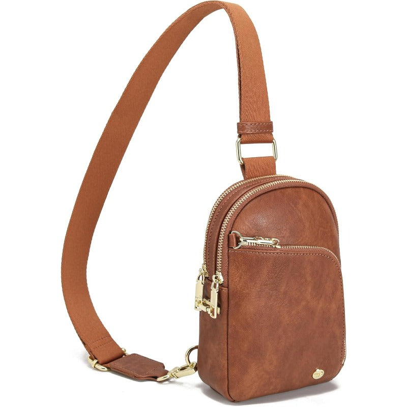 Women's RFID Blocking Anti-Theft Crossbody Sling Bag with Belt Bag - ic Closure Travel Purse, Adjustable Strap & Phone Holder Compatible, Multi-Compartment Bag for Credit Cards\u002FCash (Gift for Women)