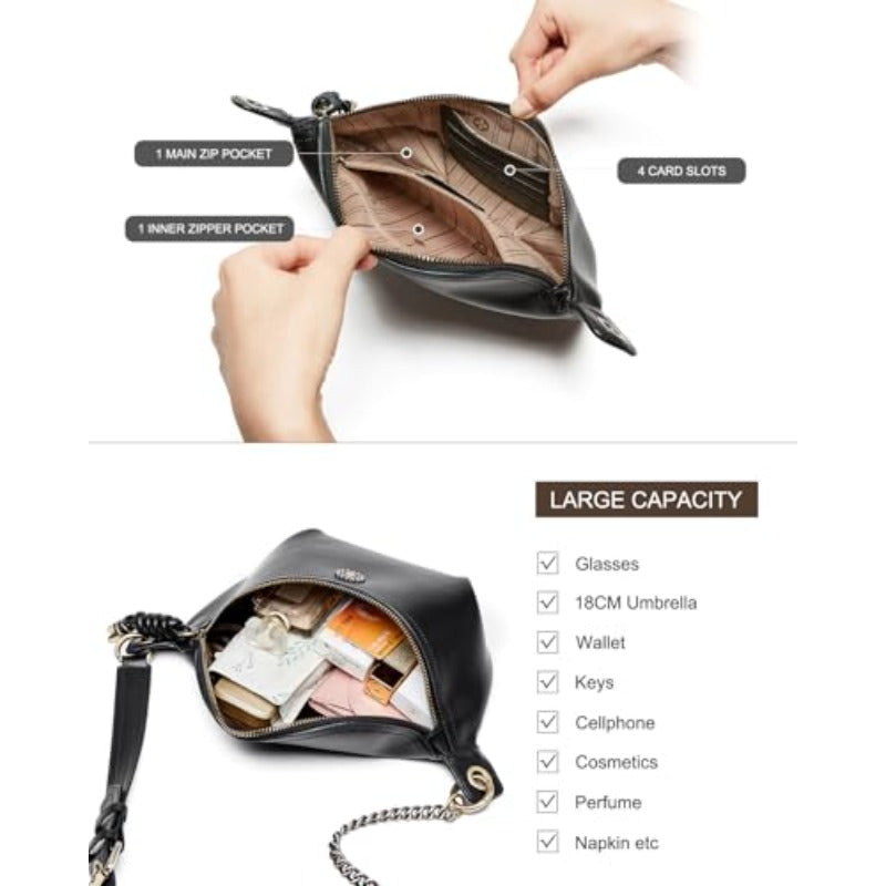 1.85gal Sling Bag Crossbody Bags for Women | Belt bag Purses, Small Backpack Travel Shoulder Bag, Unlined, Magnetic Closure, Adjustable Shoulder Strap