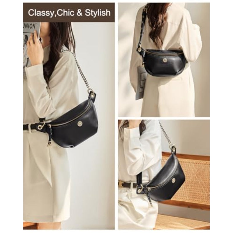 1.85gal Sling Bag Crossbody Bags for Women | Belt bag Purses, Small Backpack Travel Shoulder Bag, Unlined, Magnetic Closure, Adjustable Shoulder Strap