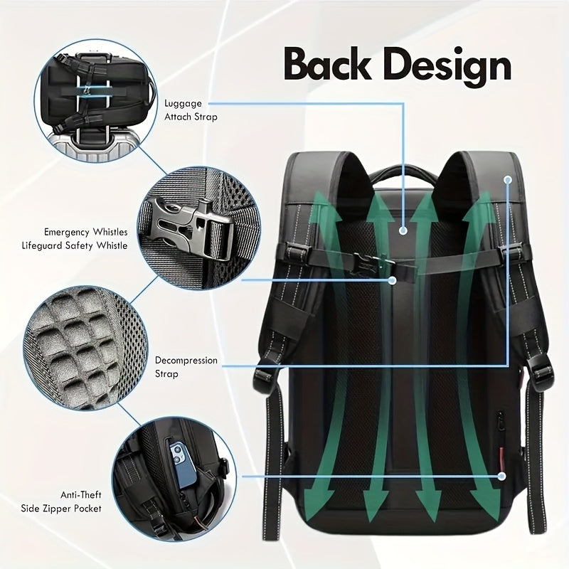 Vacuum Compression Travel Backpack, with ElectricAir Pump, Aviation, No Need for Checked Luggage, Large Capacity, Suitable for Suitcase Carrying, Easy to Clean, Ideal for Business Travel, Leisure Trips, And Daily Commuting, Unisex Essential