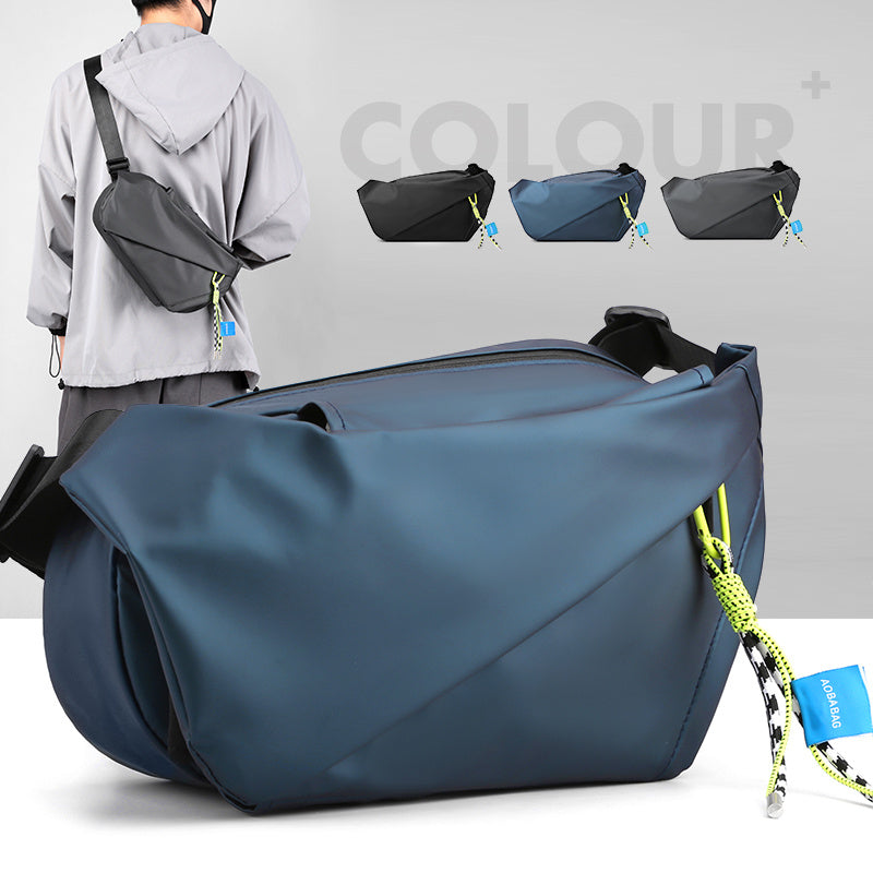 High Quality shoulder bag, high-density nylon fabric, magnetic buckle, flexible, trendy, portable water cup bag, large capacity, fashionable, Men's bag, breathable, smooth zipper, free pendant for same day shipment