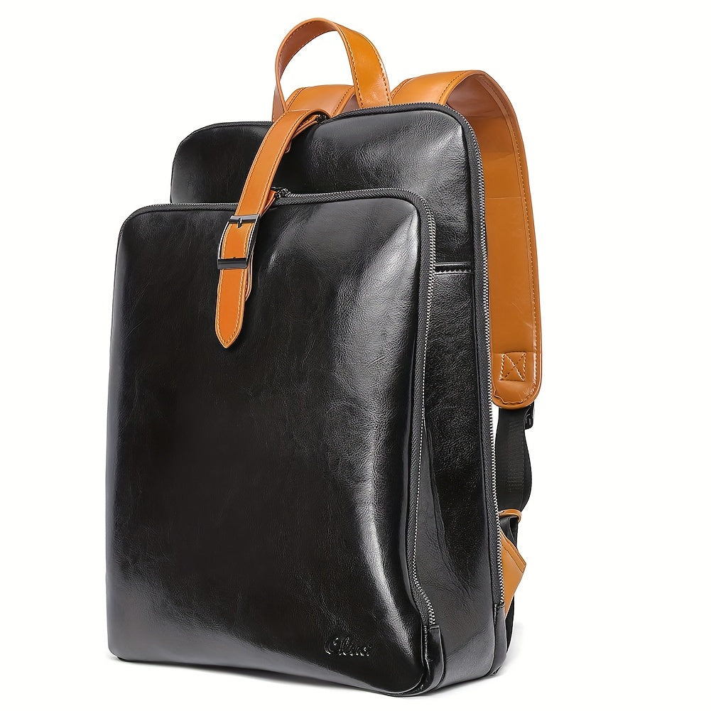 Authentic Leather Backpack for Women, Suitable for 15.6-Inch Laptops, Ideal for Travel, Work, And Casual Vintage Style