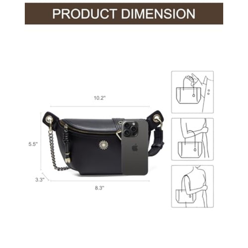 1.85gal Sling Bag Crossbody Bags for Women | Belt bag Purses, Small Backpack Travel Shoulder Bag, Unlined, Magnetic Closure, Adjustable Shoulder Strap