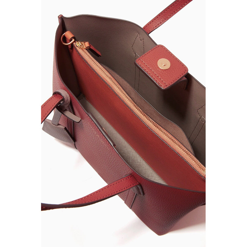 Tory Burch Small Perry Triple Compartment Tote - Brick