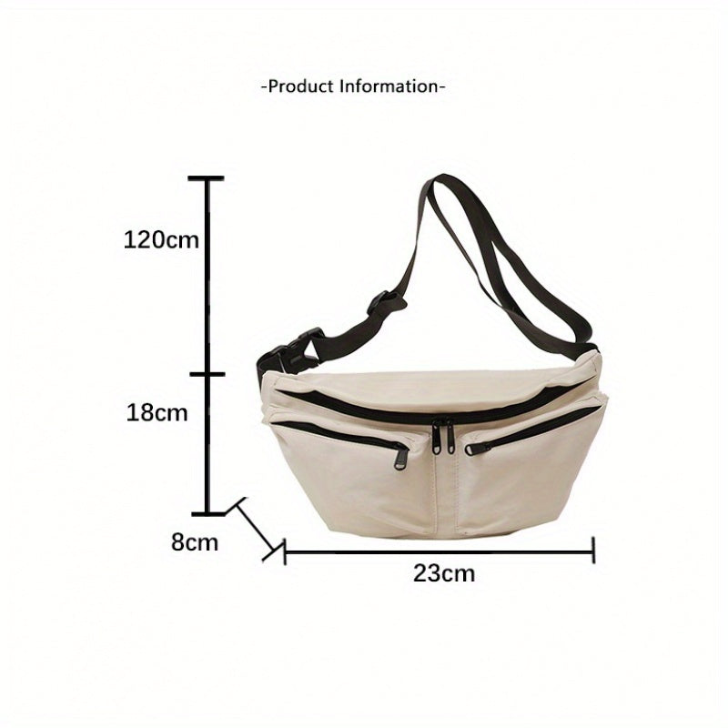 Trendy Ins Sports Small Crossbody Bag 2025 Spring New Versatile Ins Solid Color Single Shoulder Small Crossbody Bag Chest Bag Waist Bag Women